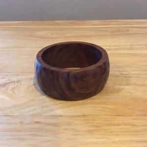 Wooden bangle bracelet